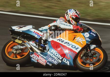 Alex Criville, (SP), Honda 500, GP di Malesia Moto 1998, Johor Foto Stock