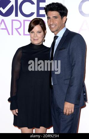 Marcia Gay Harden e Raza Jaffrey partecipano al People's Choice Awards 2016 - Nominations Press Conference al Paley Center for Media il 3 novembre 2015 a Beverly Hills, Los Angeles, CA, USA. Foto di Lionel Hahn/ABACAPRESS.COM Foto Stock