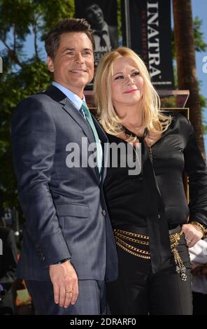 Sheryl Berkoff partecipa alla cerimonia in onore di suo marito Rob Lowe con una stella sulla Hollywood Walk of Fame l'8 dicembre 2015 a Los Angeles, California, USA. Foto di Lionel Hahn/ABACAPRESS.COM Foto Stock