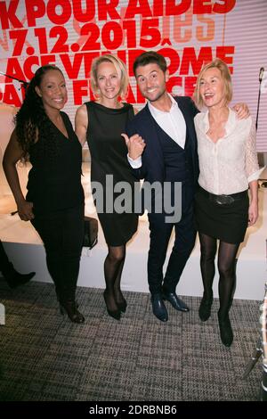 CHRISTINE KELLY, ALEXANDRA VANDERNOOT, CHRISTOPHE BEAUGRAND - DINER LINK POUR AIDES 2015 - PLACE VENDOME - PARIGI - FRANCIA FOTO DI NASSER BERZANE/ABACAPRESS.COM Foto Stock