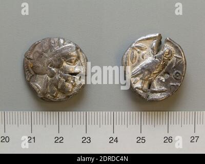 Menta: Clarentza, Tetradrachm da Clarentza, dopo 420 a.C., base, 17.08 g, 9:00, 25.00 mm, prodotto in Clarentza, Peloponneso, Greco, B.C.(?), Numismatica Foto Stock