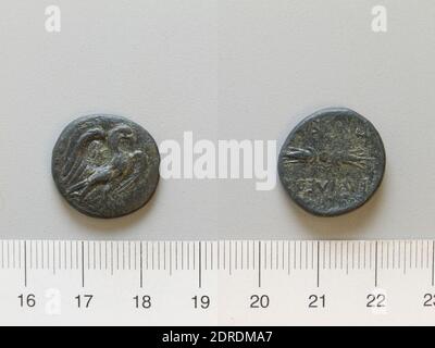 Righello: Prusias IIMint: Bithynia, Coin di Prusias II di Bithynia, 183–149 a.C., Bronzo, 5.28 g, 8:00, 19 mm, Made in Bithynia, Greek, II secolo a.C., Numismatica Foto Stock