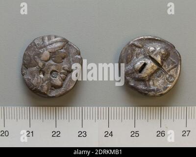 Menta: Clarentza, Tetradrachm da Clarentza, 420 a.C., Argento, 16.99 g, 9:00, 23.9 mm, Made in Clarentza, Peloponneso, Greco, Numismatica Foto Stock