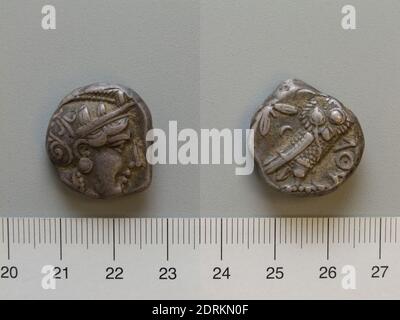 Menta: Clarentza, Tetradrachm da Clarentza, 420 a.C., Argento, 17.14 g, 9:00, 22.7 mm, Made in Clarentza, Peloponneso, Greco, Numismatica, Numismatica Foto Stock