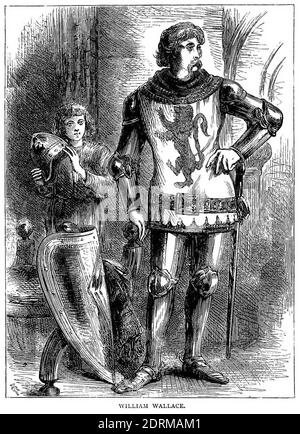 William Wallace (1270-1305) fu un cavaliere scozzese che ne divenne uno Dei principali leader durante la prima guerra di Scozia Indipendenza Foto Stock