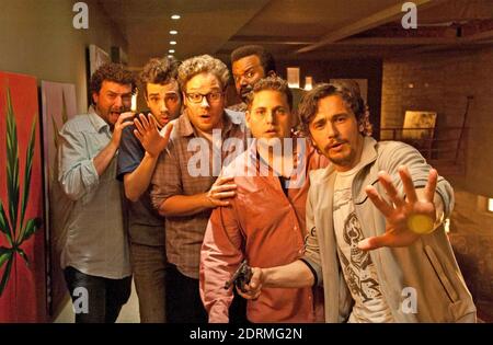 QUESTO È IL film di fine 2013 di Sony Pictures con da sinistra: Danny McBride, Jay Baruchel, Seth Rogan, Craif Robinson, Jonah Hill, James Franco Foto Stock