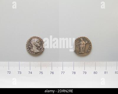 Sovrano: Traiano, Imperatore di Roma, 53–117 d.C., governato 98–117, Zecca: Roma, Denario di Traiano, Imperatore di Roma, 103–11, Argento, 3.38 g, 6:00, 17.1 mm, fatto a Roma, Romano, II secolo, Numismatica Foto Stock