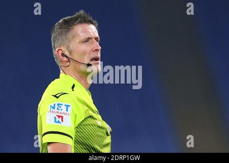 L'arbitro Daniele Orsato reagisce durante il campionato italiano Serie A Football Match tra SS Lazio e SSC Napoli il 20 dicembre 2020 allo Stadio Olimpico di Roma - Foto Federico Proietti / DPPI / LM Foto Stock