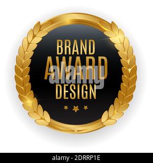 Badge medaglia d'oro di qualità premium. Etichetta Sigillo marchio Premio Design isolato su sfondo bianco. Illustrazione vettoriale EPS10 Illustrazione Vettoriale