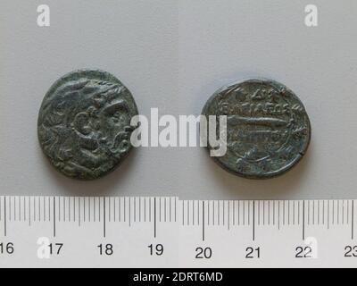 Re: Filippo V, Macedone, 221-179 a.C., moneta di Filippo V, 220–178 a.C., rame, 10.74 g, 5:00, 20.5 mm, fabbricato in Macedonia, greco, III-II secolo a.C., Numismatica Foto Stock