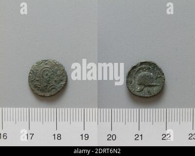 Re: Filippo V, Macedone, 221-179 a.C., moneta di Filippo V, 220–178 a.C., rame, 1.95 g, 12:00, 14 mm, fabbricato in Macedonia, greco, III-II secolo a.C., Numismatica Foto Stock