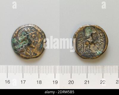 Righello: Prusias IIMint: Bithynia, Coin di Prusias II di Bithynia, 185–149 a.C., Bronzo, 6.87 g, 12:00, 22.3 mm, Made in Bithynia, Greek, II secolo, Numismatica Foto Stock