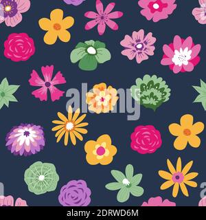 Fiori tropicali in fiore, fiore botany modello Illustrazione Vettoriale