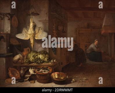 Artista: Hendrik Martensz. Sorgh, (olandese, 1609/11–1670), UNA cucina, ca. 1653–60, olio su pannello, 47.9 × 62.9 cm (18 7/8 × 24 3/4 pollici), non in vista, olandese, 17 ° secolo, dipinti Foto Stock
