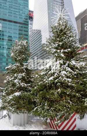 Stagione di festa a Bryant Park, New York City, Stati Uniti Foto Stock