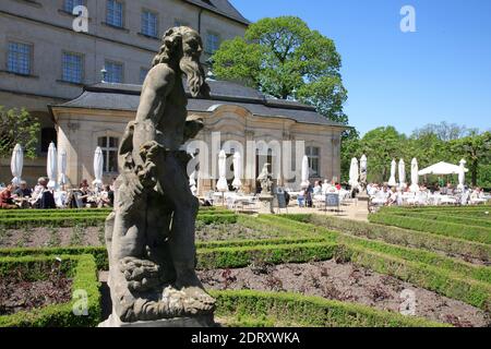 Il roseto della nuova residenza, Bamberga, alta Franconia, Baviera, Germania / Anlage des Rosengarten an der neuen Residenz, Bamberga, Oberfranke Foto Stock