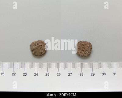 Menta: Seleucia ad Tigrim, moneta di Seleucia ad Tigrim, 38–31 a.C., rame, 1.71 g, 14.9 mm, fabbricato in Seleucia ad Tigrim, Mesopotamia, Greco, i secolo a.C., Numismatica Foto Stock