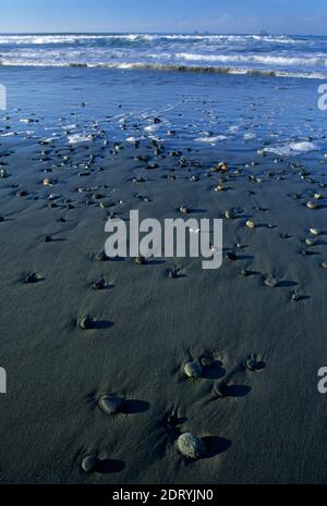 Spiaggia sul fiume Elk, Cape Blanco state Park, Oregon Foto Stock