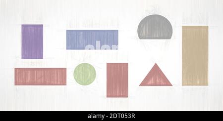A set of abstract geometric shapes backdrop - perfect for wallp Foto Stock