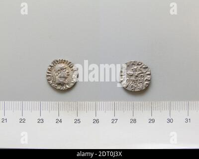 Governatore: Zoilos II, re Bactrio, governò 55–35 a.C. Mint: Taxila, India, 1 dracm di Zoilos II dall'India, ca. 75 a.C., Argento, 2.32 g, 11:00, 17 mm, Made in Taxila, India, Greco, i secolo a.C., Numismatica Foto Stock