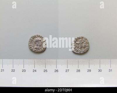 Governatore: Zoilos II, re Bactrio, governò 55–35 a.C. Mint: Taxila, India, 1 dracm di Zoilos II dall'India, ca. 75 a.C., Argento, 2.33 g, 12:00, 16.9 mm, Made in Taxila, India, Greco, i secolo a.C., Numismatica Foto Stock