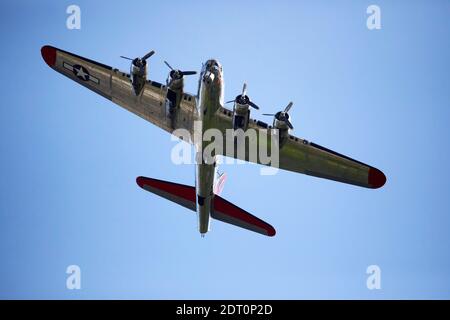 Yankee Lady, un aereo B-17. Situato all'aeroporto Willow Run vicino a Ypsilanti, Michigan Foto Stock