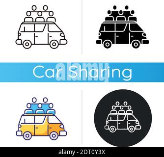 Icona Condividi taxi Illustrazione Vettoriale