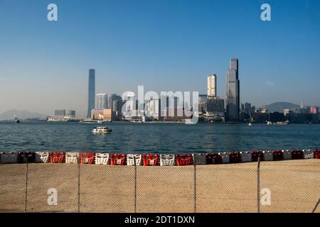 Illustrazione della vita quotidiana a Hong Kong. Illustrazione vie quotidienne à Hong Kong. Foto Stock