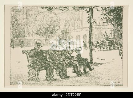 Artista: Emil Orlik, Ceco, 1870–1932, nel Parco, Autolitografia, foglio: 20.3 × 24.8 cm (8 × 9 3/4 in.), Made in Cecoslovacchia, Ceco, 19 ° secolo, opere su carta - stampe Foto Stock