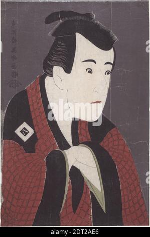 Artista: Toshusai Sharaku, giapponese, attivo 1794–95, l'attore Ichikawa Yaozo III come Tanabe Bunzo dal gioco The Iris Soga of the Bunroku Period, 5th month (when the play was performed), 1794, Ukiyo-e; stampa in legno policromo, foglio: 14 3/8 × 9 1/2 pollici. (36.5 × 24.1 cm), Giappone, Giapponese, periodo Edo (1615–1868), opere su carta - stampe Foto Stock