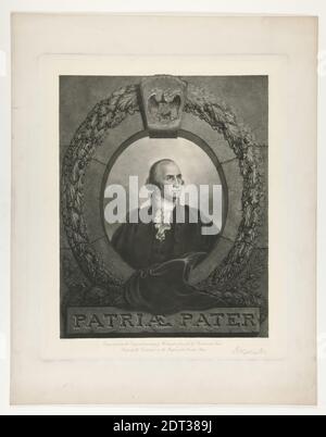 Artista: Adam B. Walter, americano, 1820–1875, dopo: Rembrandt Peale, americano, 1778–1860, soggetto: George Washington, americano, 1732–1799, LL.D. 1822, George Washington, incisione, stiple, collé e acquatint, 21 5/16 × 17 1/16 poll. (54.1 × 43.4 cm), made in United States, American, 19th Century, Works on Paper - Prints Foto Stock