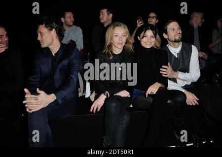 BRET Roberts, Gabrielle White, Sylvie Testud partecipa alla presentazione della collezione maschile di Agnes B Autunno-Inverno 2014/2015 a Parigi, Francia, il 19 gennaio 2014. Foto di Alban Wyters/ABACAPRESS.COM Foto Stock