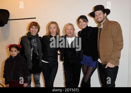 BRET Roberts, Gabrielle White, Agnes B, Sylvie Testud partecipa alla presentazione della collezione uomo di Agnes B Autunno-Inverno 2014/2015 a Parigi, Francia, il 19 gennaio 2014. Foto di Alban Wyters/ABACAPRESS.COM Foto Stock