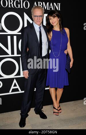 Christophe Lambert e Sophie Marceau partecipano alla mostra primaverile-estiva 2014 della collezione Haute-Couture di Giorgio Armani che si tiene al Palais de Tokyo di Parigi, Francia, il 21 gennaio 2014. Foto di Alban Wyters/ABACAPRESS.COM Foto Stock