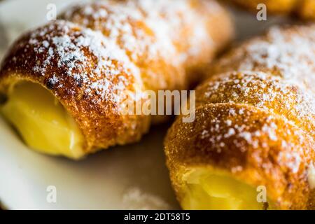 Primo piano di Canoli Foto Stock