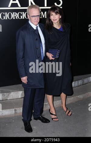 Christophe Lambert e Sophie Marceau partecipano alla mostra primaverile-estiva 2014 della collezione Haute-Couture di Giorgio Armani che si tiene al Palais de Tokyo di Parigi, Francia, il 21 gennaio 2014. Foto di Audrey Poree/ABACAPRESS.COM Foto Stock