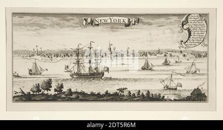 Incisore: Unknown, New York (chiave nel rotolo), ca. 1732, incisione, foglio: 18.5 × 31.2 cm (7 5/16 × 12 5/16 pollici), Made in United States, American, 18th Century, Works on Paper - Prints Foto Stock