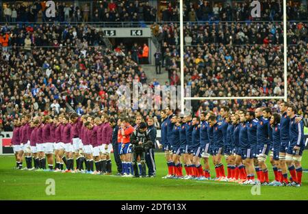 Team Francese durante il RBS Six Nations Rugby Championship 2014, Francia vs Inghilterra vs Francia allo stadio Stade de France nella periferia di Saint-Denis a Parigi, Francia, il 1 febbraio 2014. Foto di Christian Liegi/ABACAPRESS.COM Foto Stock