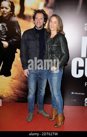 Stephane de Groodt e Odile d'Oultremont hanno partecipato alla prima di 'Mea Culpa' al Cinema Gaumont Opera Capucina di Parigi, Francia, il 2 febbraio 2014. Foto di Alban Wyters/ABACAPRESS.COM Foto Stock