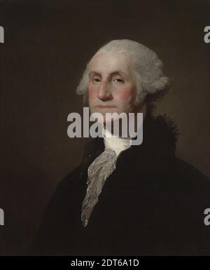 Artista: Gilbert Stuart, americano, 1755–1828, soggetto: George Washington, americano, 1732–1799, LL.D. 1822, George Washington (1732-1799), LL.D. 1781, ca. 1796–1805, olio su tela, 29 5/16 × 24 1/8 poll. (74.5 × 61.3 cm), non in vista, americano, 18 ° secolo, dipinti Foto Stock