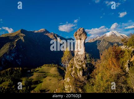 colonna naturale di roccia a forma di bottiglia Foto Stock