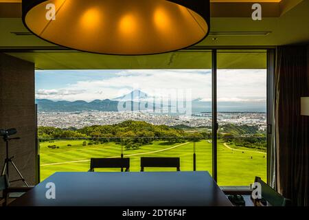 Hotel Nippondaira, Shizuoka, in Giappone, con vista sul Monte Fuji Foto Stock
