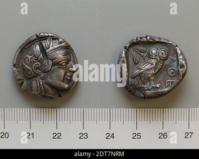 Menta: Clarentza, Tetradrachm da Clarentza, ca. 450 a.C., Argento, 16.86 g, 5:00, 26.00 mm, fabbricato in Clarentza, Peloponneso, Greco, V secolo a.C., Numismatica Foto Stock