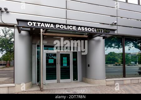 Ottawa Police Association firma a Ottawa, Canada, il 9 agosto 2020 Foto Stock