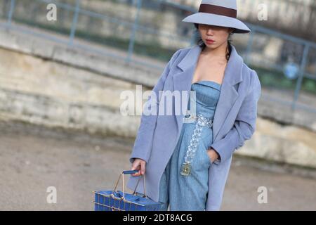 Oksana in arrivo per Elie Saab Autunno/Inverno 2014-2015 spettacolo di pronto all'uso tenuto al Jardin des Tuileries, Parigi, Francia il 3 marzo 2014. Foto di Marie-Paola Bertrand-Hillion/ABACAPRESS.COM Foto Stock