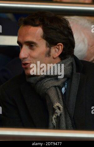 FNAC Boss Alexandre Bompard partecipa alla prima partita di calcio della Lega francese, Paris Saint-Germain Vs COME Saint-Etienne al Parc des Princes a Parigi, Francia, il 16 marzo 2014. PSG ha vinto 2-0. Foto di Henri Szwarc/ABACAPRESS.COM Foto Stock