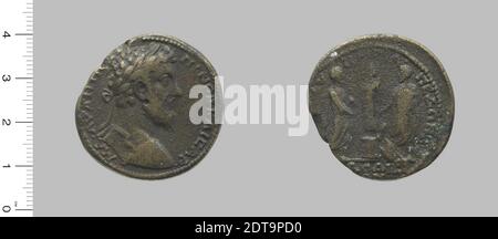Sovrano: Marco Aurelio, Imperatore di Roma, 121–180 d.C., governato 161–80 d.C., Zecca: Laodicea ad Lycum, moneta di Marco Aurelio, Imperatore di Roma da Laodicea ad Lycum, 161–80, Bronzo, 20.96 g, 6:00, 34.3 mm, fabbricato in Laodicea ad Lycum, Frigia, II secolo d.C. Foto Stock