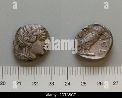 Menta: Clarentza, Tetradrachm da Clarentza, 420 a.C., Argento, 16.87 g, 9:00, 24.7 mm, Made in Clarentza, Peloponneso, Greco, Numismatica, Numismatica Foto Stock