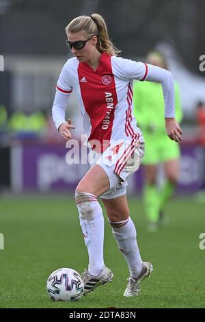 AMSTERDAM, PAESI BASSI - DICEMBRE 20: Lisa Doorn di Ajax durante la partita femminile olandese Eredivisie tra Ajax e VV Alkmaar a De Toekomst su Decembe Foto Stock