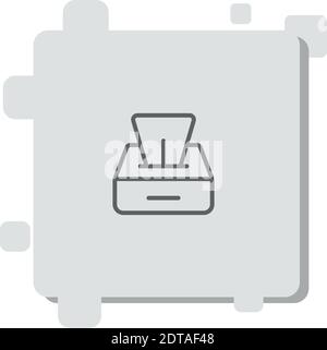 icona del vettore di scatola di tessuto moderna illustrazione vettoriale semplice Illustrazione Vettoriale